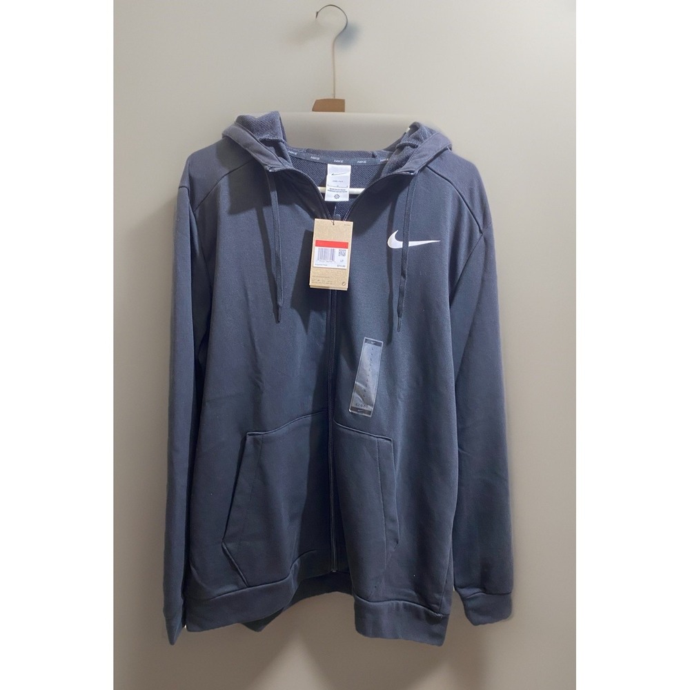 Nike Pro Dri-Fit Training Full‎ Zip Hoodie Mens Size Large Jacket Black